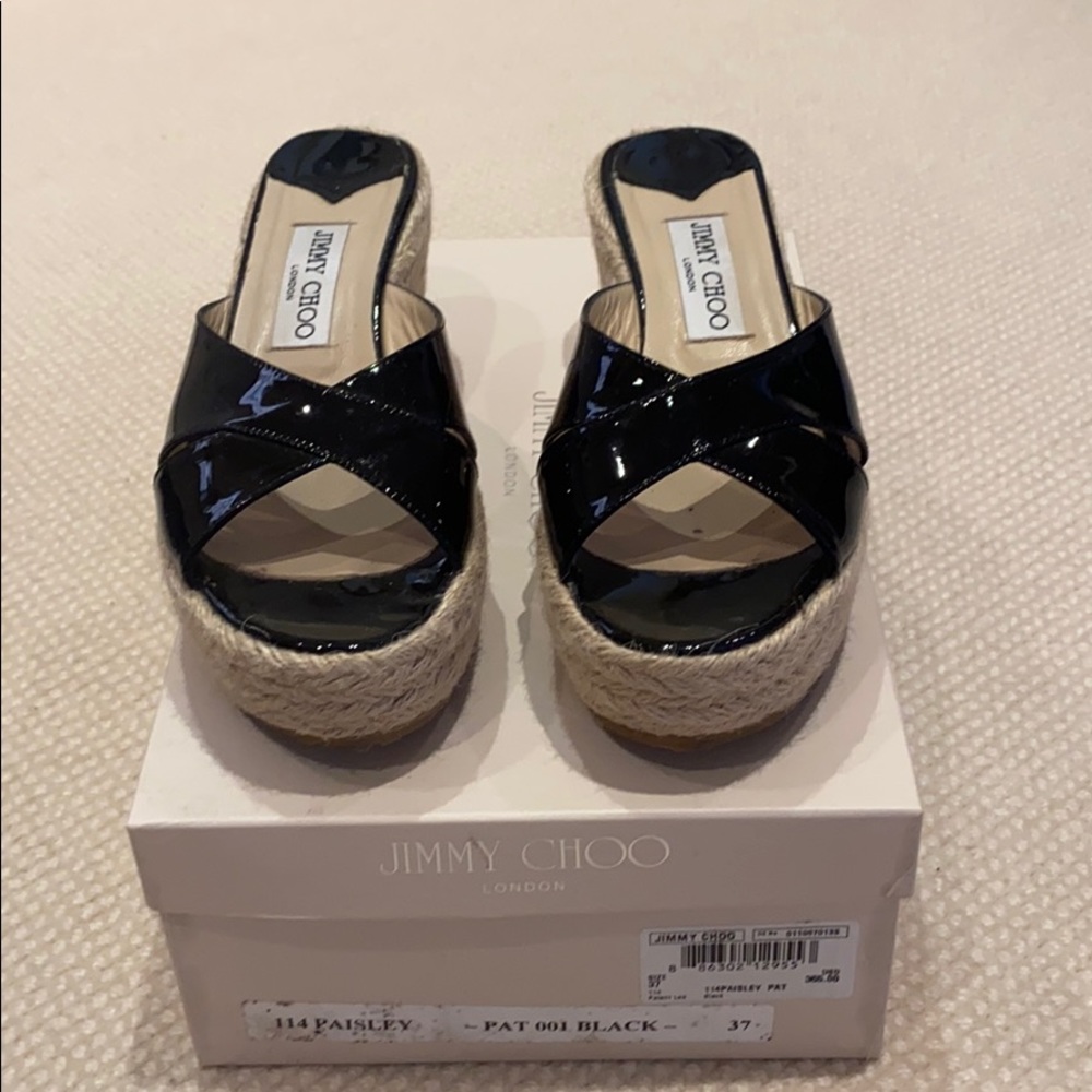 Jimmy Choo Black Patent Slides - image 1